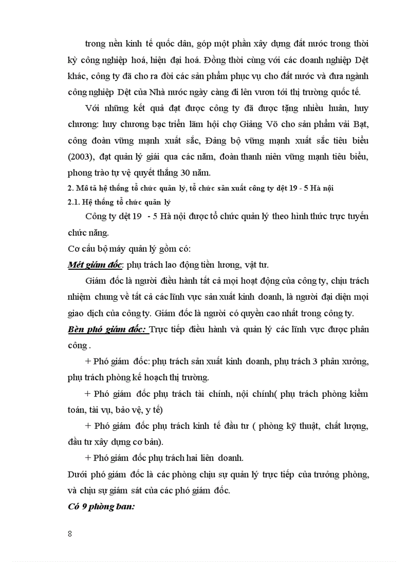 image for page Báo cáo thực tập tổng hợp tại Công ty dệt 19 5 Hà nội