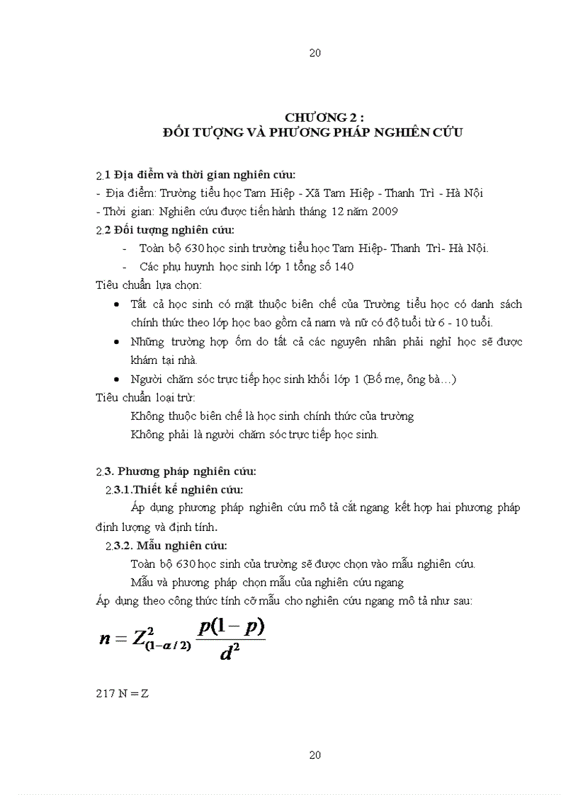 image for page Thực trạng bệnh răng miệng và các yếu tố liên quan của học sinh trường tiểu học Tam Hiệp Thanh Trì Hà Nội năm 2009