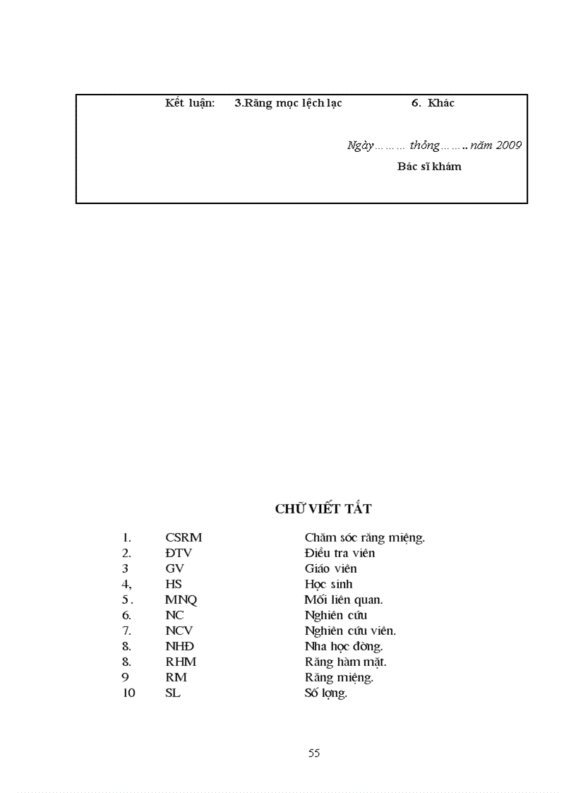 image for page Thực trạng bệnh răng miệng và các yếu tố liên quan của học sinh trường tiểu học Tam Hiệp Thanh Trì Hà Nội năm 2009