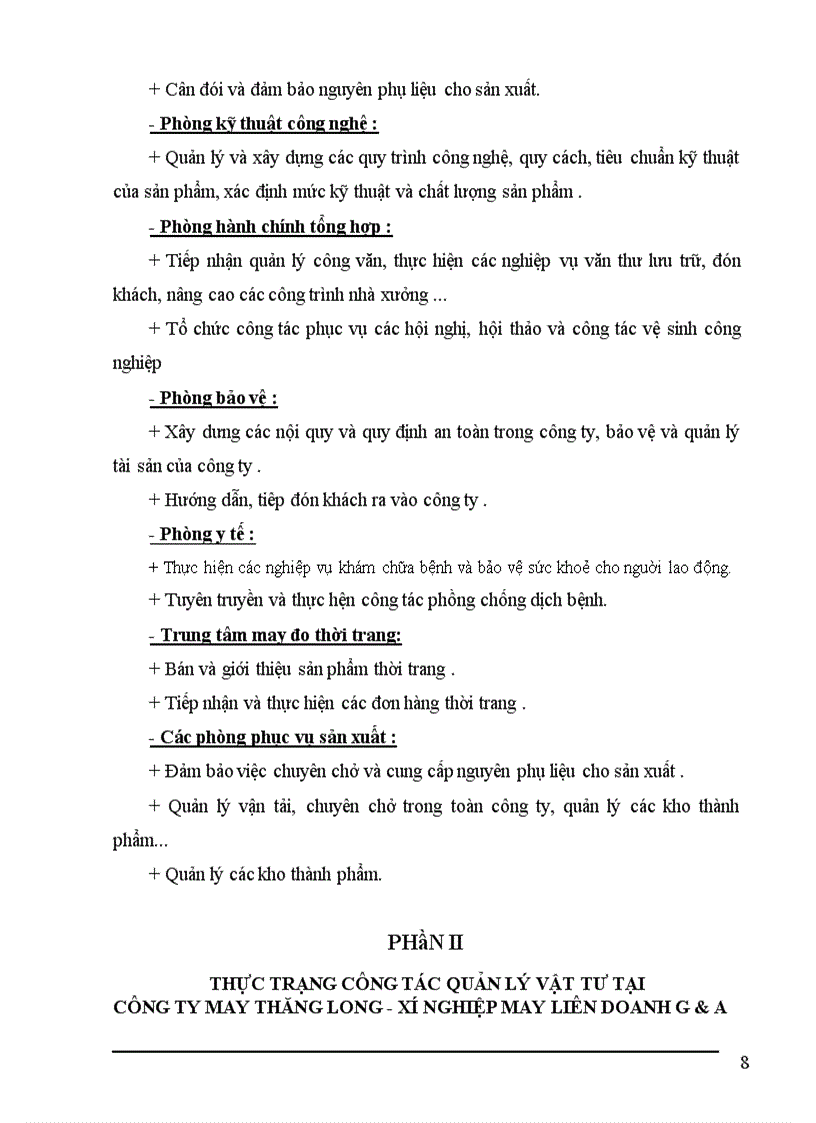 image for page Công tác quản lý vật tư tại Công ty may Thăng Long Xí nghiệp may liên doanh G A 1