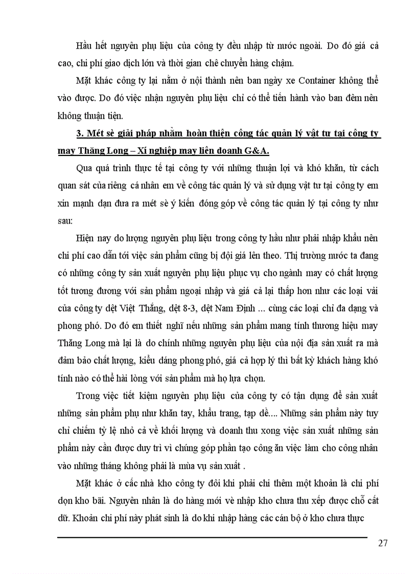 image for page Công tác quản lý vật tư tại Công ty may Thăng Long Xí nghiệp may liên doanh G A 1