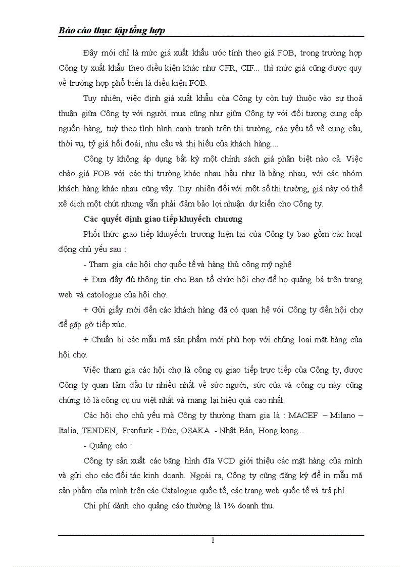 image for page Báo cáo thực tập tổng hợp tại Công Ty xuất nhập khẩu mây tre đan Việt Nam