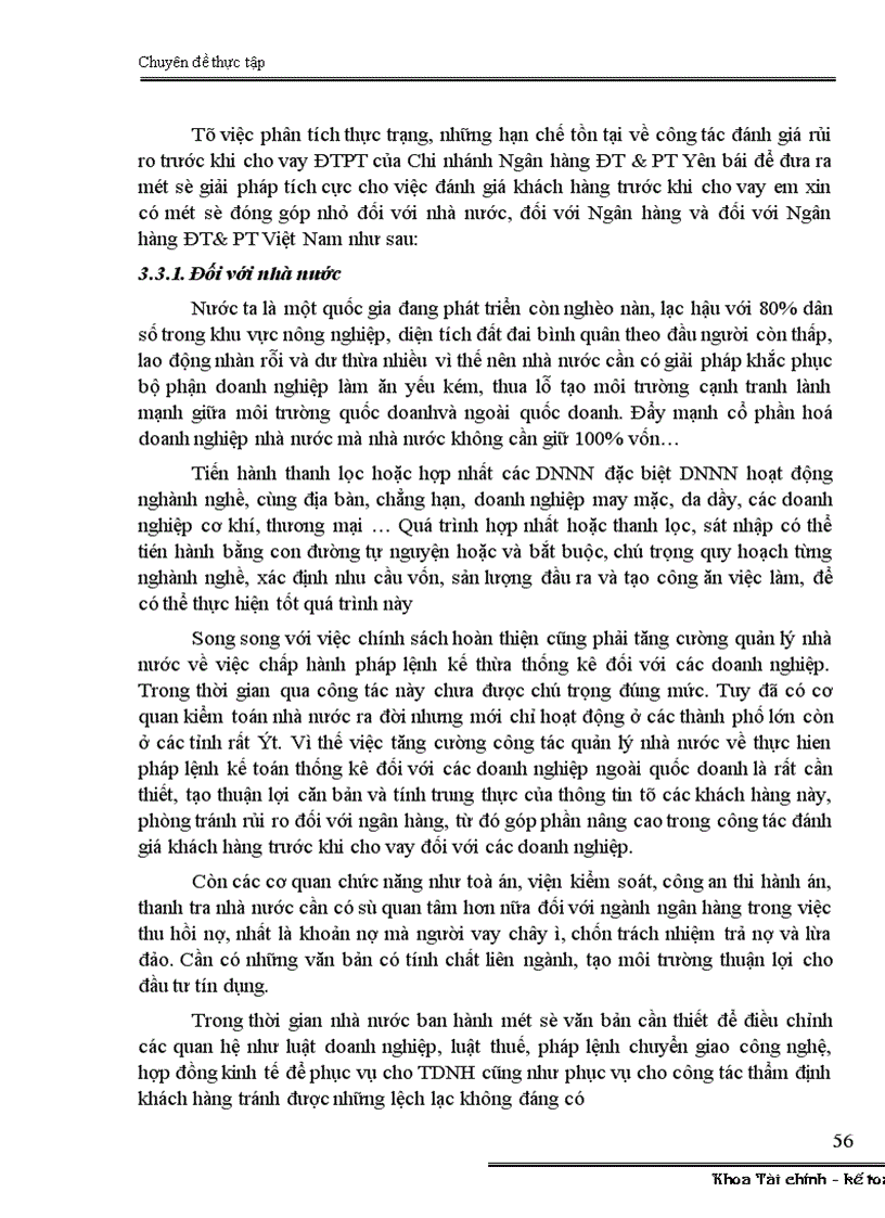 image for page Đánh giá rủi ro trước khi cho vay ĐTPT tại Chi nhánh ngân hàng ĐT PT Yên Bái 1