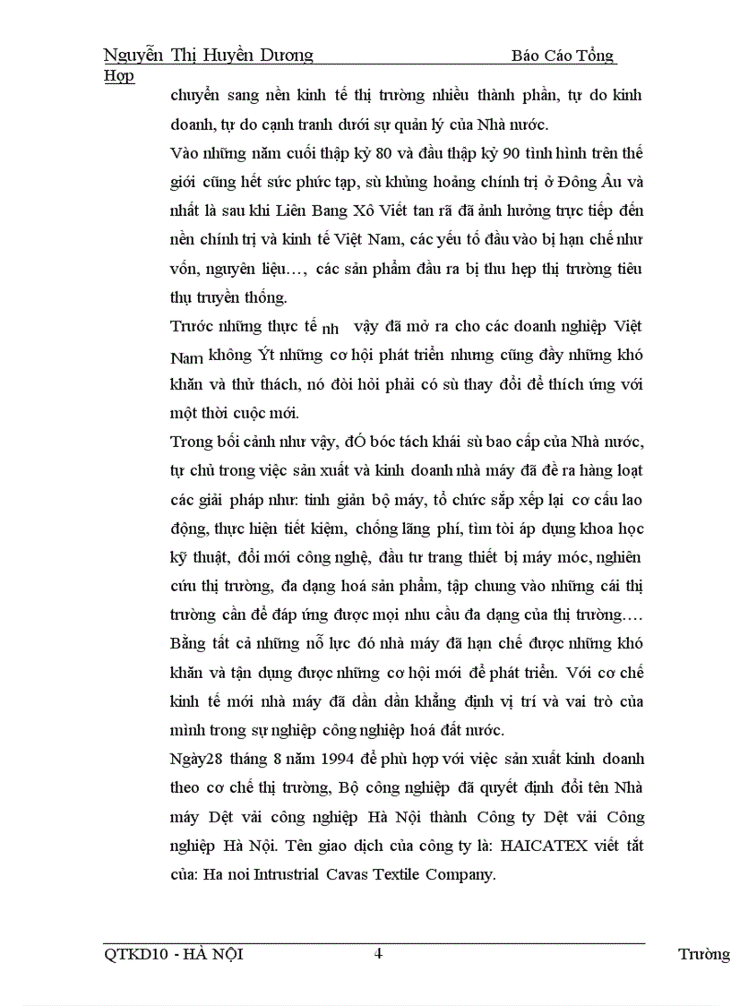 image for page Báo cáo tổng hợp về công tác kế toán tại công ty Dệt vải công nghiệp Hà Nội