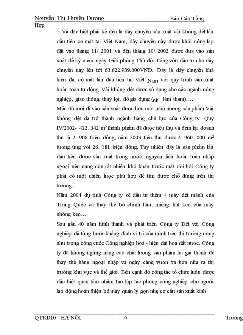 image for page Báo cáo tổng hợp về công tác kế toán tại công ty Dệt vải công nghiệp Hà Nội