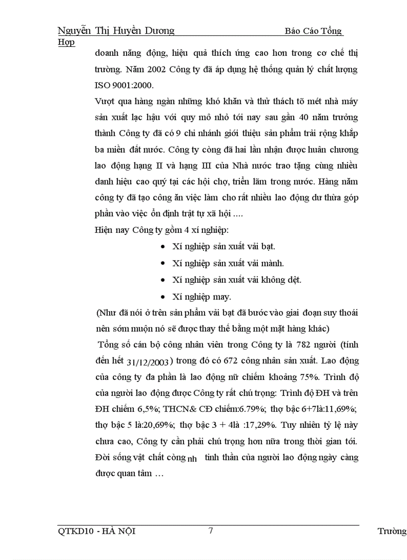 image for page Báo cáo tổng hợp về công tác kế toán tại công ty Dệt vải công nghiệp Hà Nội