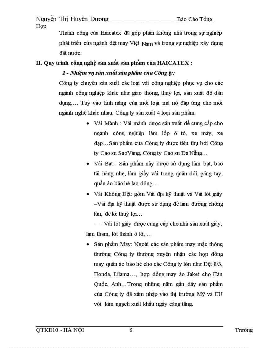 image for page Báo cáo tổng hợp về công tác kế toán tại công ty Dệt vải công nghiệp Hà Nội