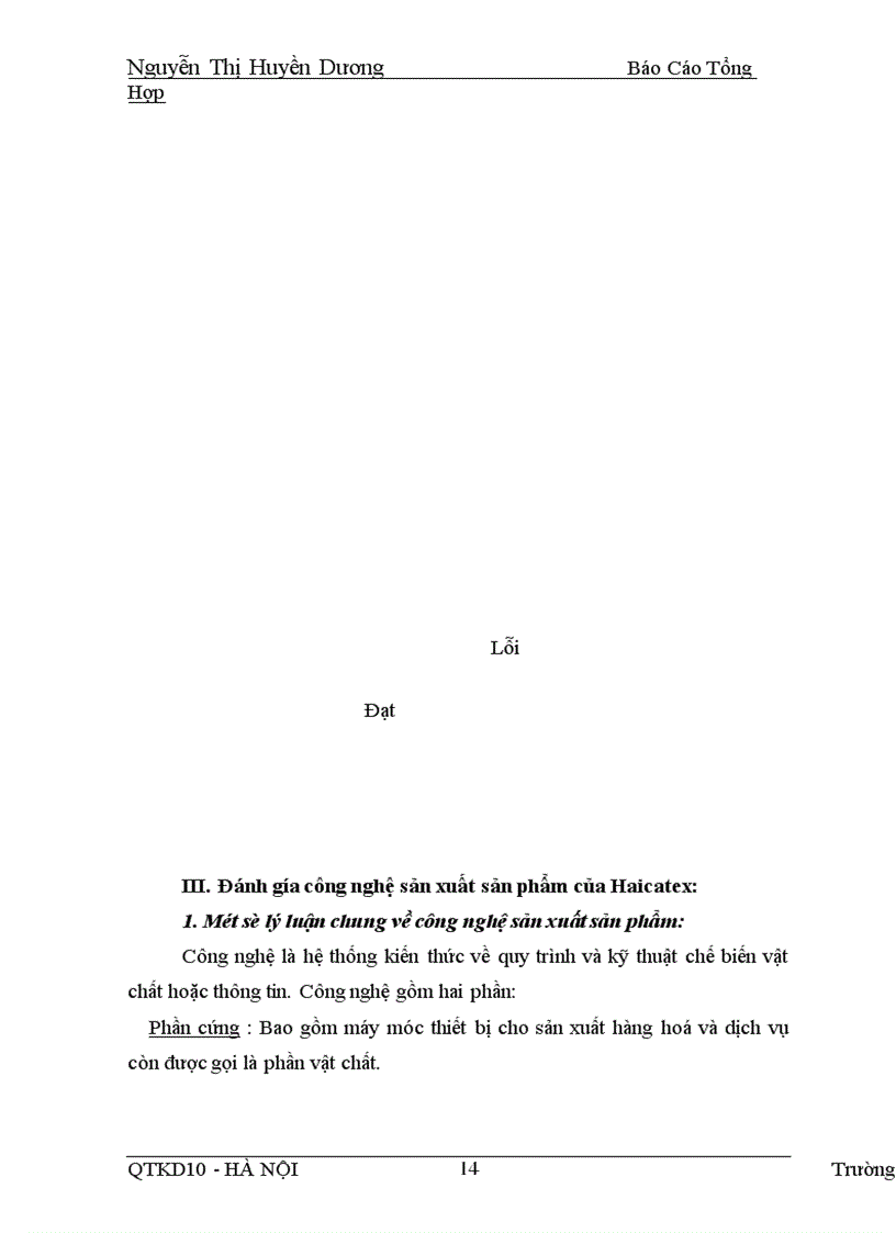 image for page Báo cáo tổng hợp về công tác kế toán tại công ty Dệt vải công nghiệp Hà Nội