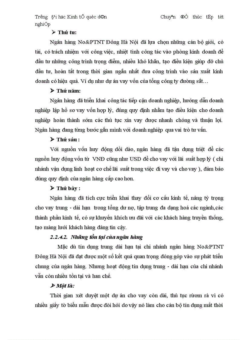 image for page Thực trạng và giải pháp đối với tín dụng trung dài hạn tại chi nhánh Ngân Hàng No PTNT Đông Hà Nội 1