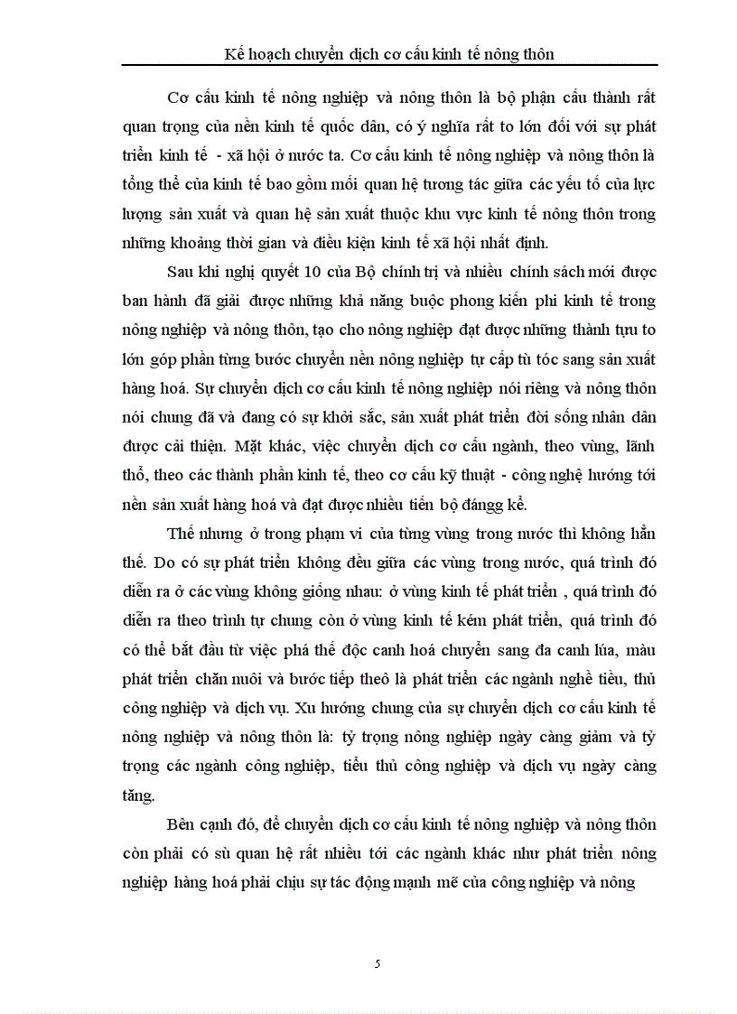 image for page Kế hoạch chuyển dịch cơ cấu kinh tế nông thôn 1