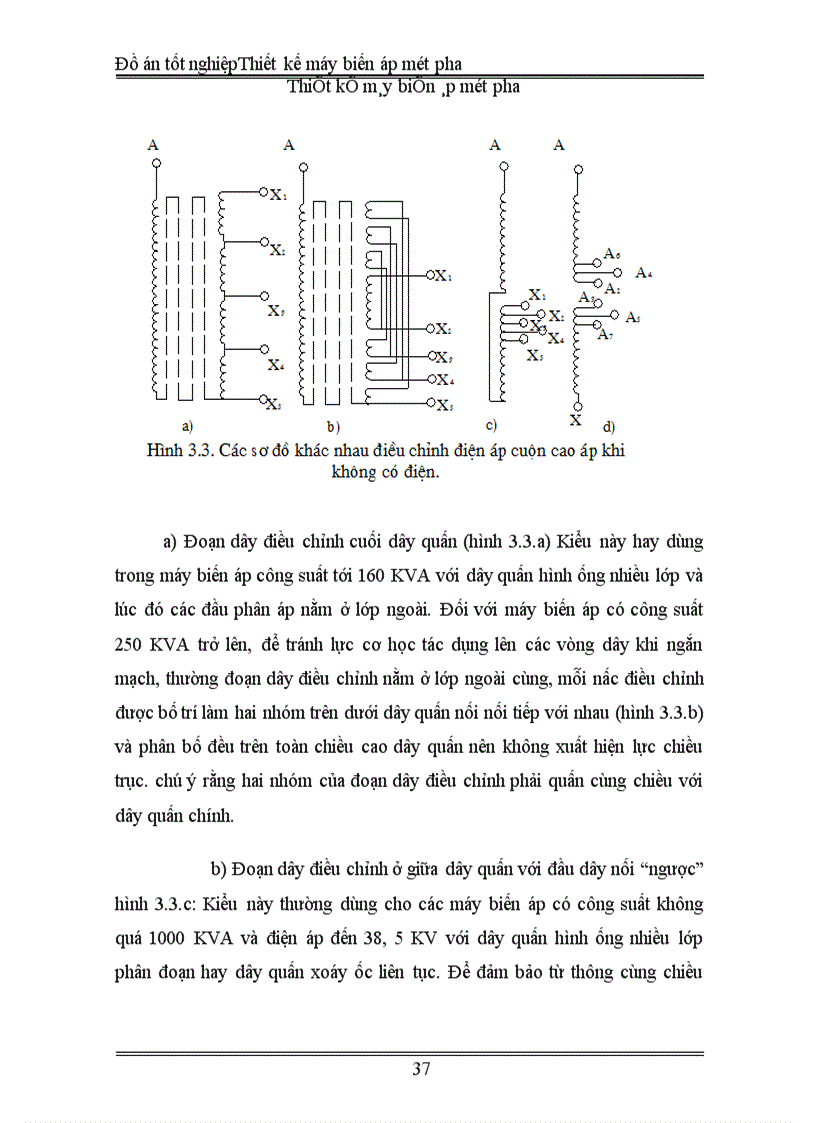 image for page Thiết kế máy biến áp một pha