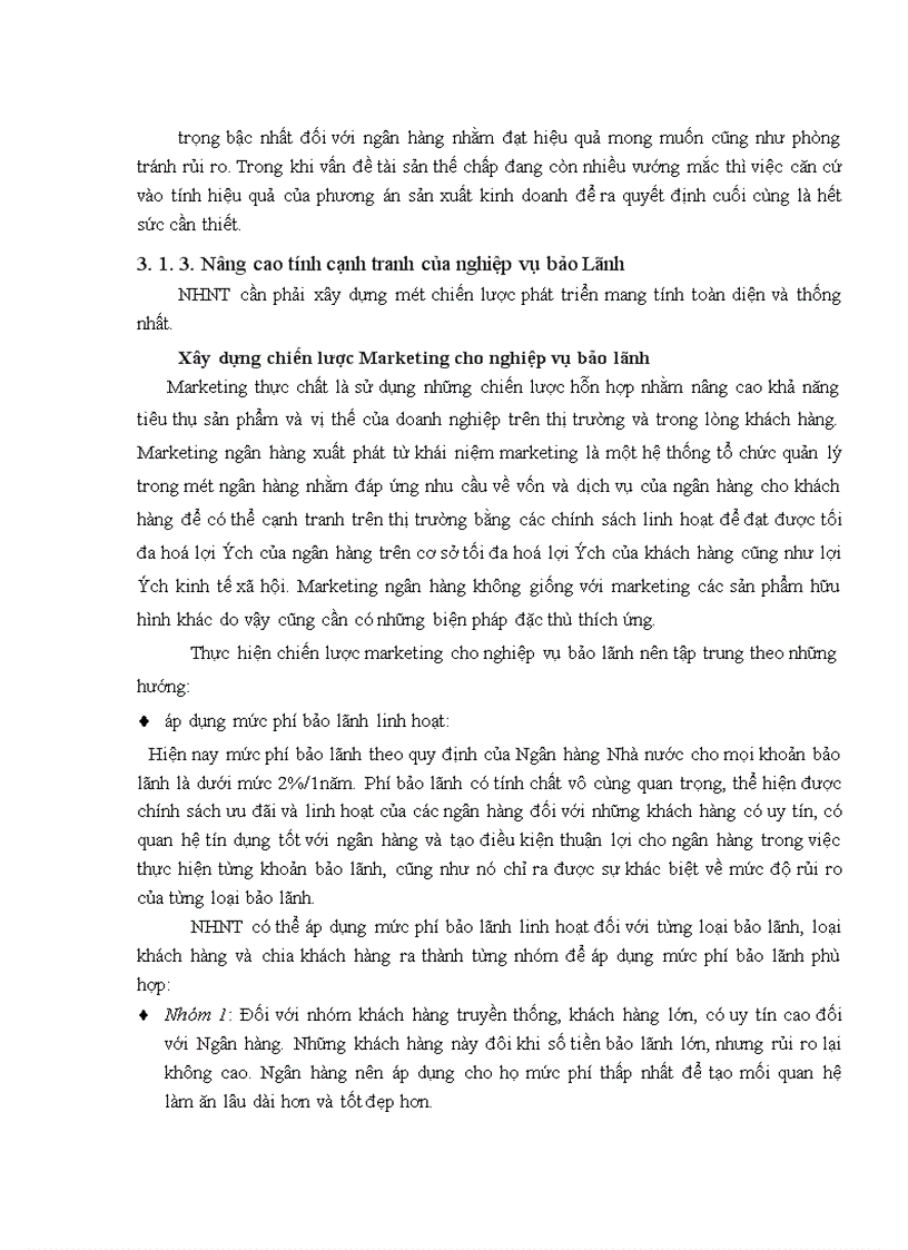 image for page Quan điểm toàn diện trong phát triển nghiệp vụ bảo lãnh tại Ngân hàng Ngoại Thương Việt Nam 1