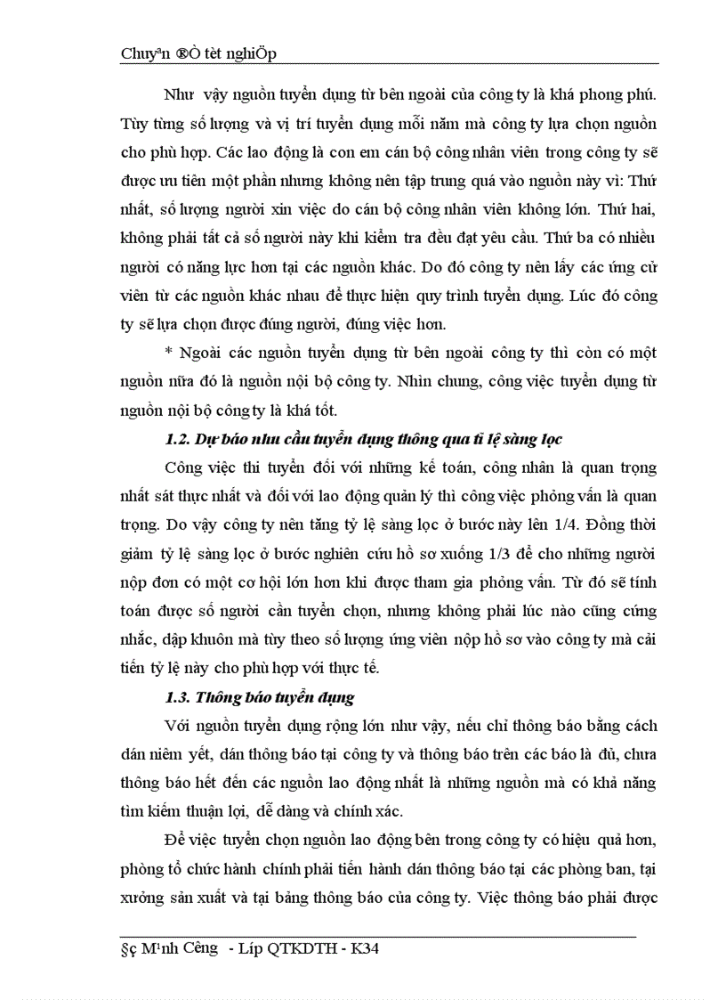 image for page Công tác tuyển dụng lao động tại Công ty TNHH Nhà nước một thành viên Cơ điện Trần Phú 1