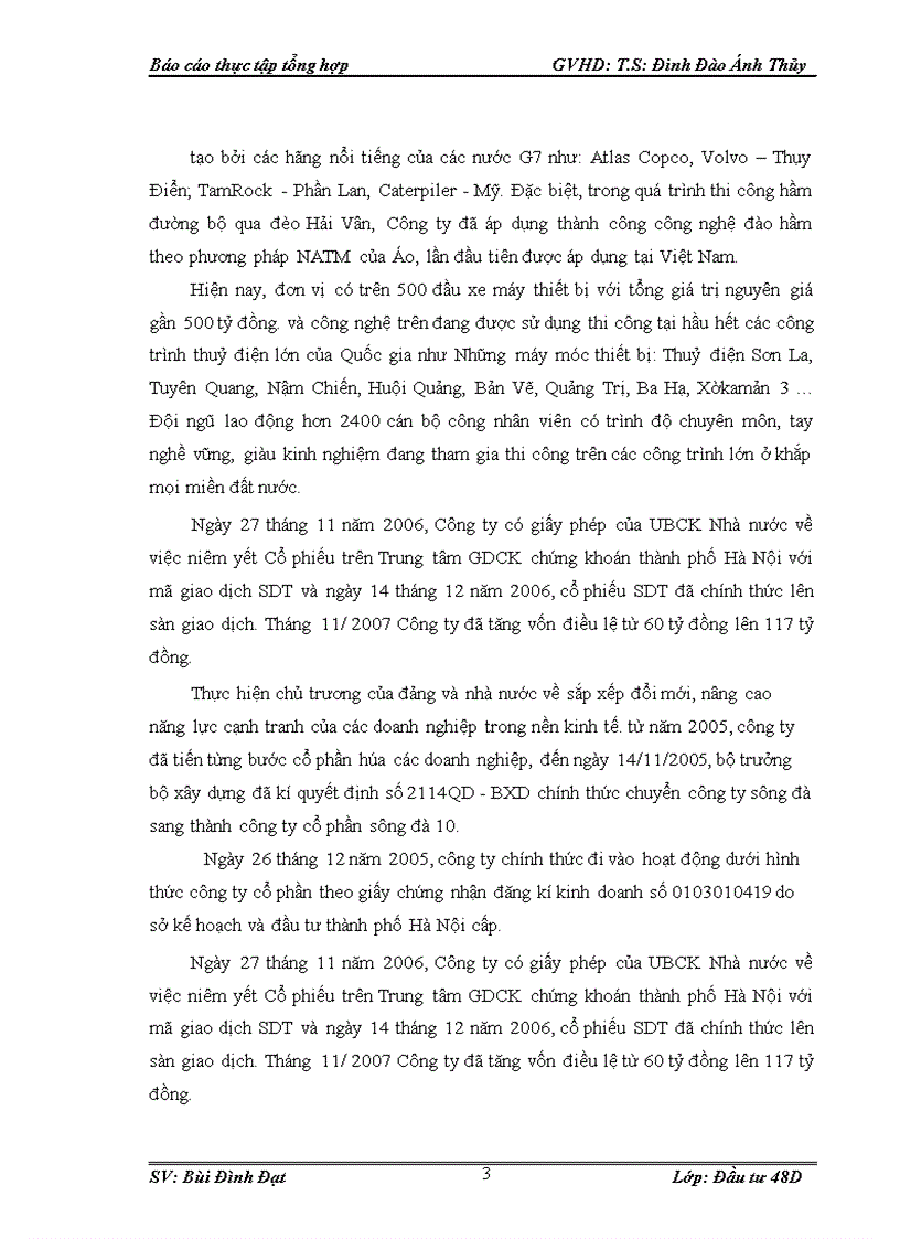 image for page Hoạt động đầu tư của công ty cổ phần Sông Đà 10 1