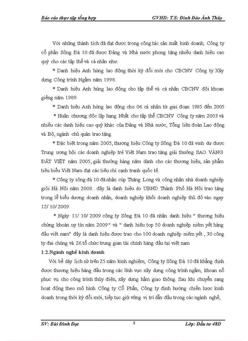 image for page Hoạt động đầu tư của công ty cổ phần Sông Đà 10 1