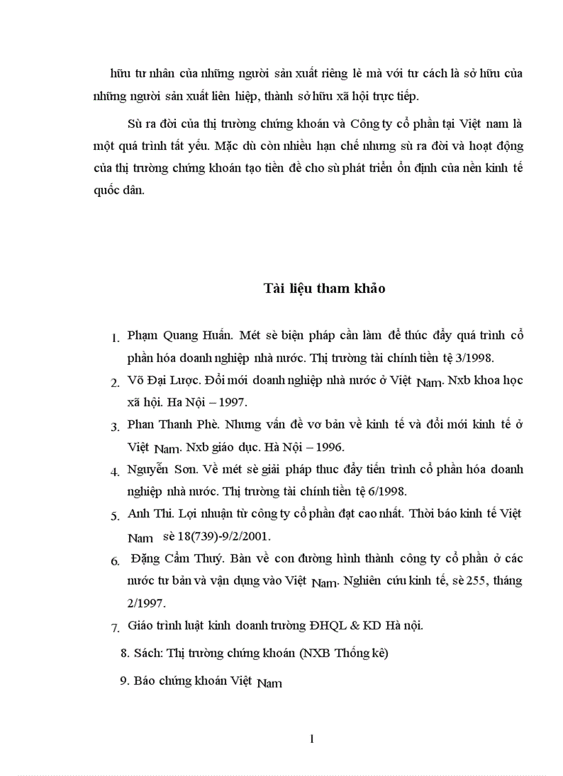 image for page Thị trường chứng khoán ở nước ta