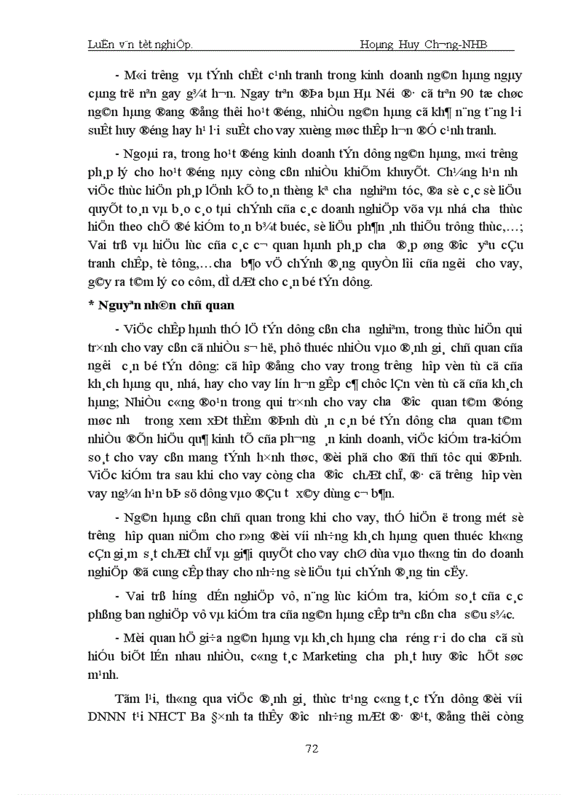 image for page Giải pháp nâng cao chất lượng tín dụng khi cho vay Doanh nghiệp Nhà nước tại Chi nhánh Ngân hàng Công thương Khu vực Ba Đình 1