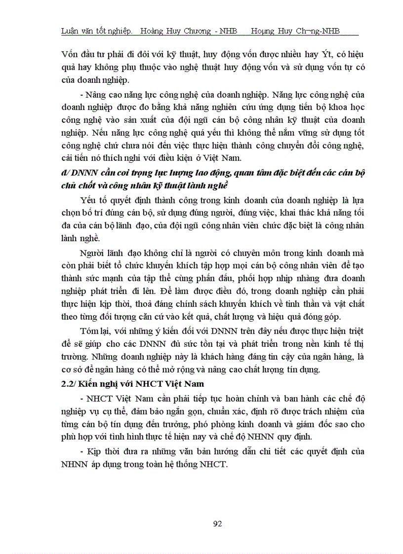 image for page Giải pháp nâng cao chất lượng tín dụng khi cho vay Doanh nghiệp Nhà nước tại Chi nhánh Ngân hàng Công thương Khu vực Ba Đình 1