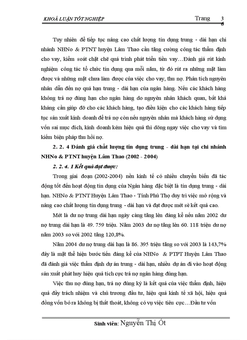 image for page Giải pháp nâng cao chất lượng tín dụng trung dài hạn tại chi nhánh NHNo PTNT huyện Lâm Thao 1
