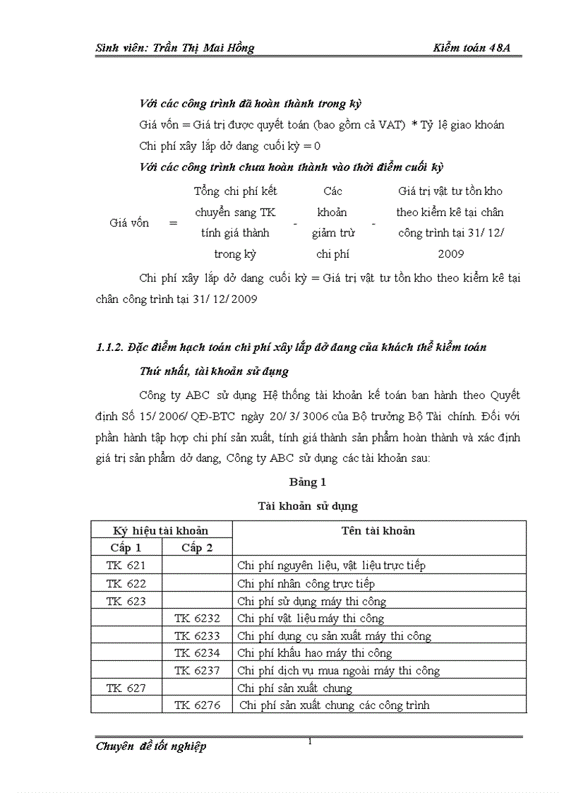 image for page Tìm hiểu kiểm toán khoản mục chi phí xây lắp dở dang trong kiểm toán báo cáo tài chính của Công ty ABC do Công ty TNHH Dịch vụ Tư vấn Tài chính Kế toán và Kiểm toán AASC thực hiện