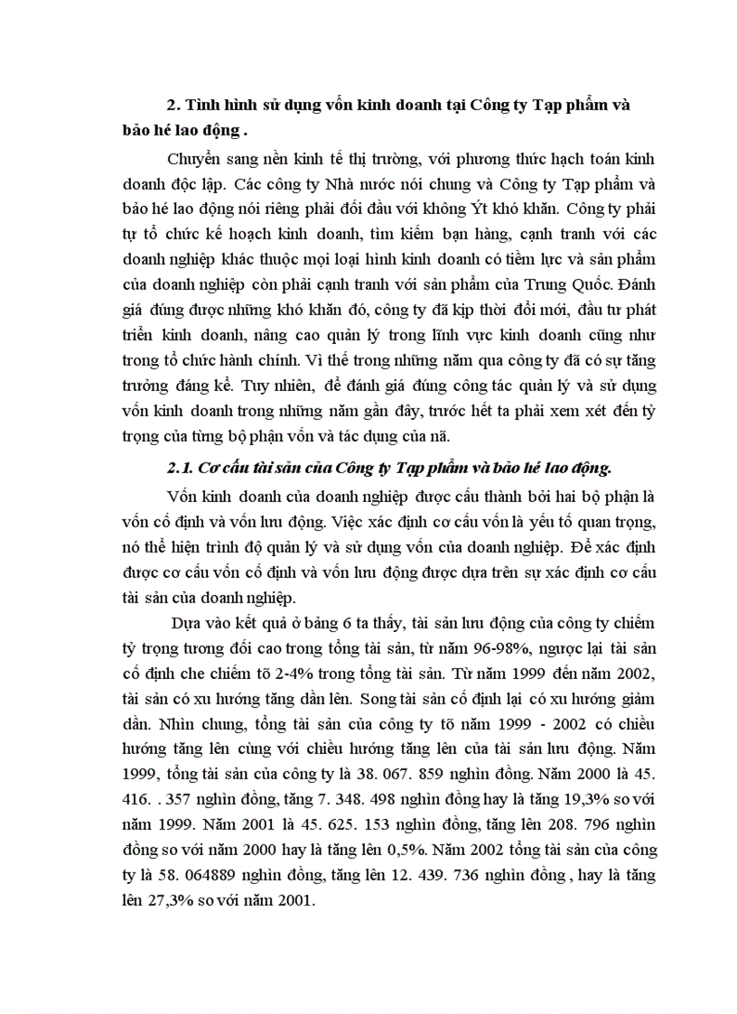 image for page Một số biện pháp nâng cao hiệu quả sử dụng vốn kinh doanh tại Công ty Tạp phẩm và bảo hộ lao động 1