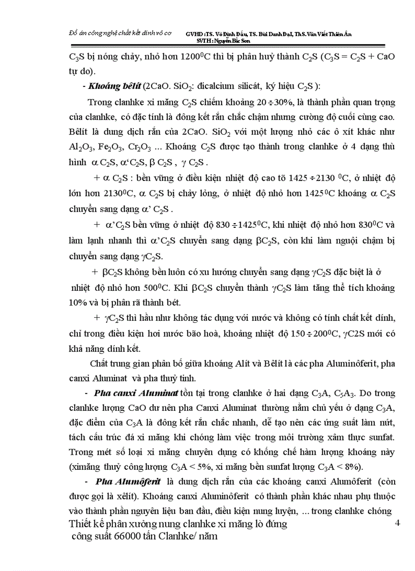 image for page Thiết kế phân xưởng nung clanhke xi măng lò đứng công suất 66000 tấn Clanhke năm
