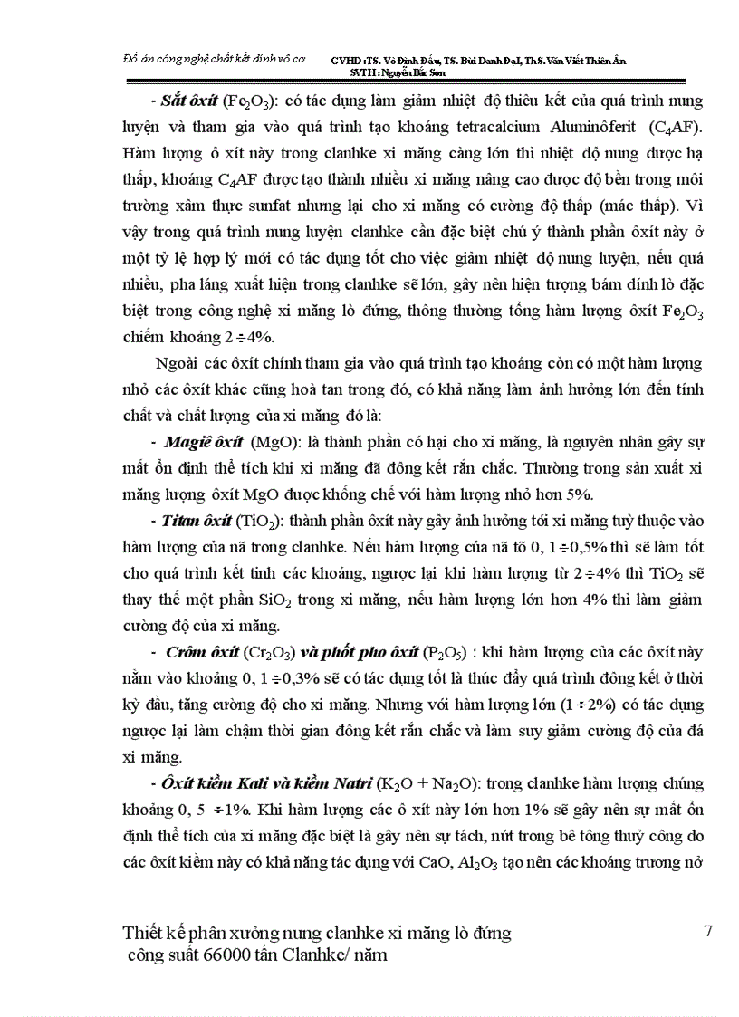 image for page Thiết kế phân xưởng nung clanhke xi măng lò đứng công suất 66000 tấn Clanhke năm