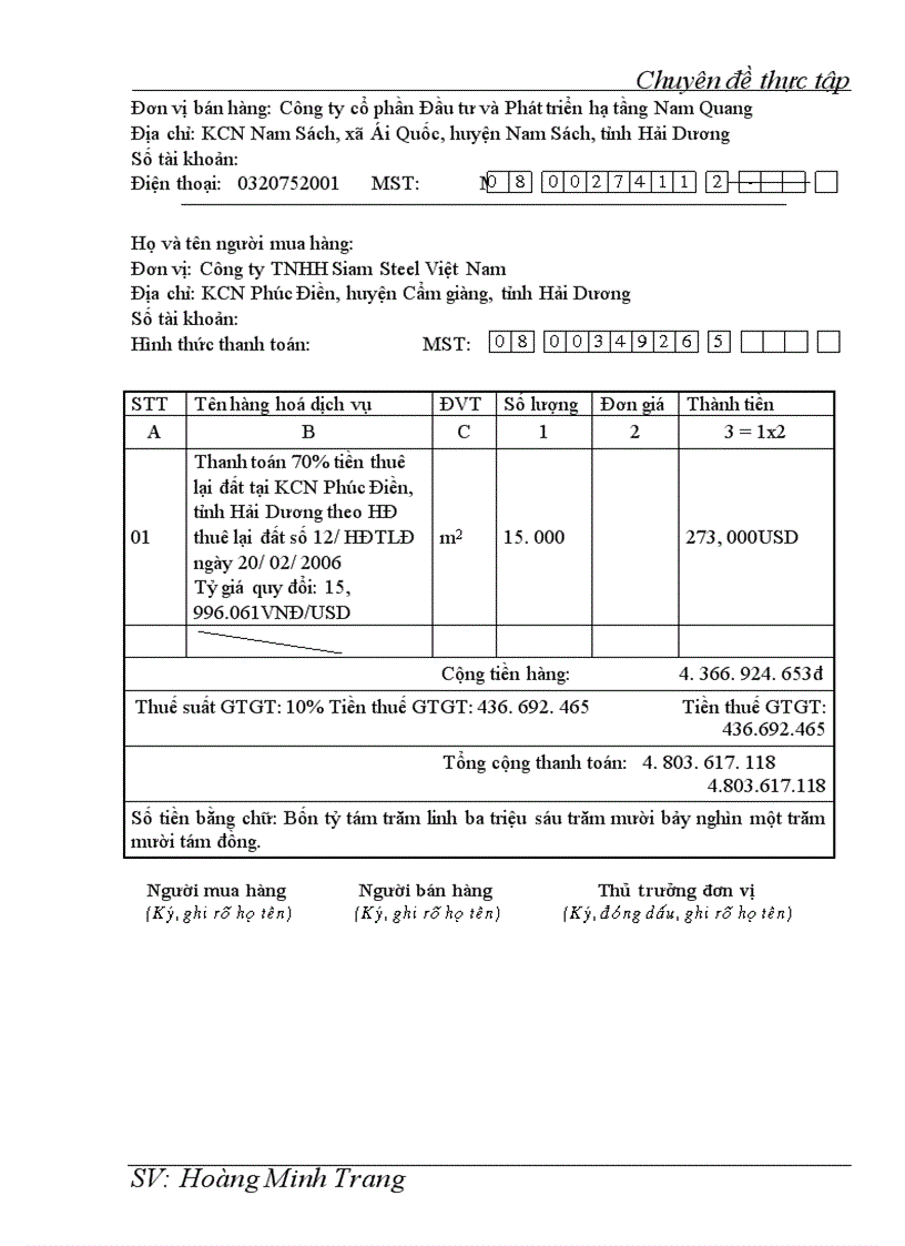 image for page Kế toán doanh thu chi phí và xác định kết quả kinh doanh tại Công ty cổ phần Đầu tư và Phát triển hạ tầng Nam Quang 1