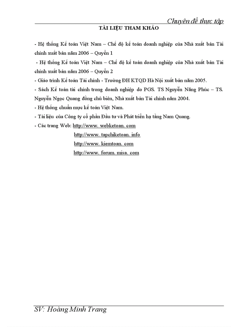 image for page Kế toán doanh thu chi phí và xác định kết quả kinh doanh tại Công ty cổ phần Đầu tư và Phát triển hạ tầng Nam Quang 1