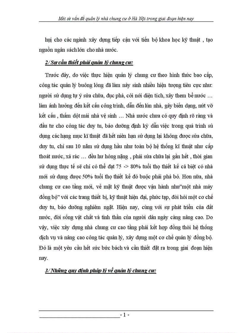 image for page Một số vấn đề quản lý chung cư ở HÀ NỘI trong giai đoạn hiờn nay