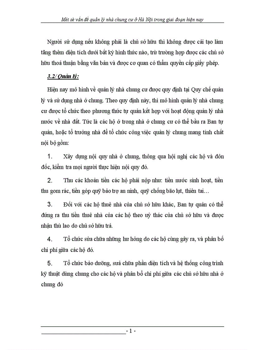 image for page Một số vấn đề quản lý chung cư ở HÀ NỘI trong giai đoạn hiờn nay