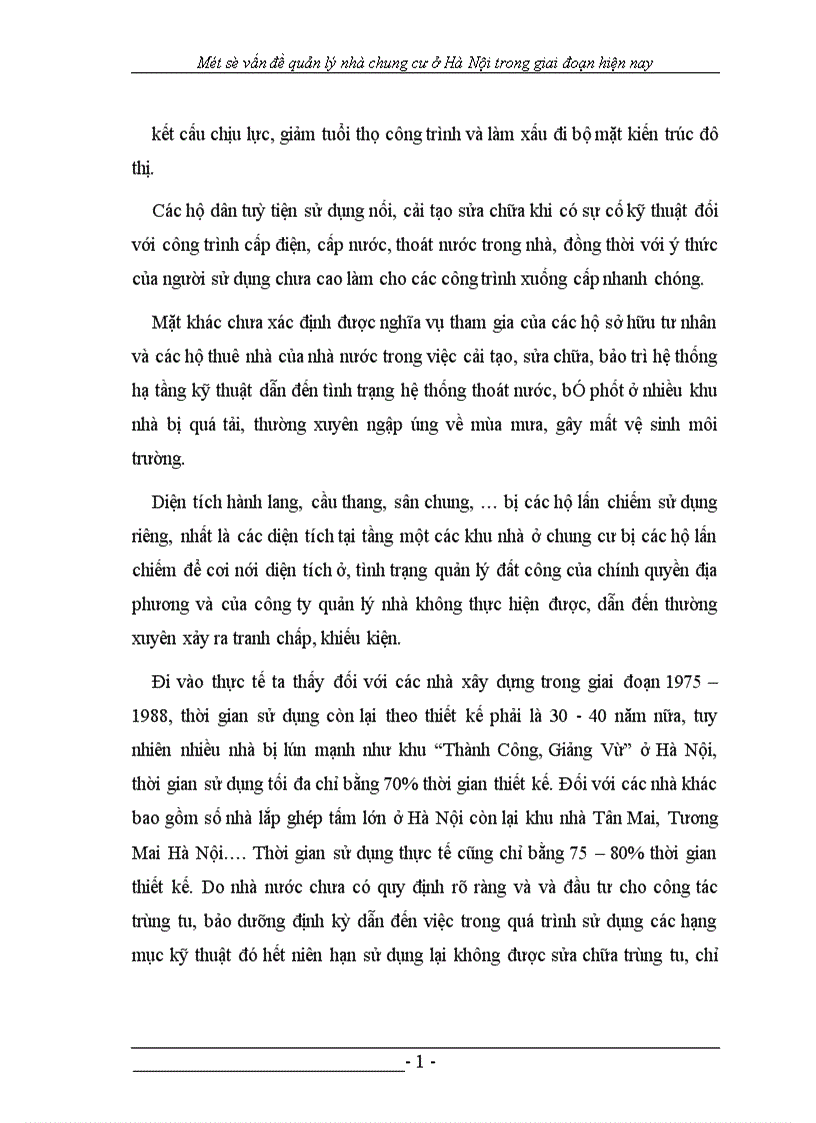 image for page Một số vấn đề quản lý chung cư ở HÀ NỘI trong giai đoạn hiờn nay