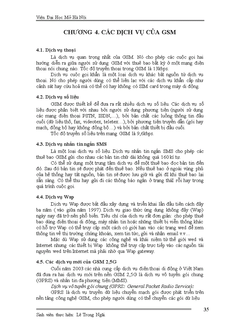 image for page Tổng quan về mạng thông tin di động GSM