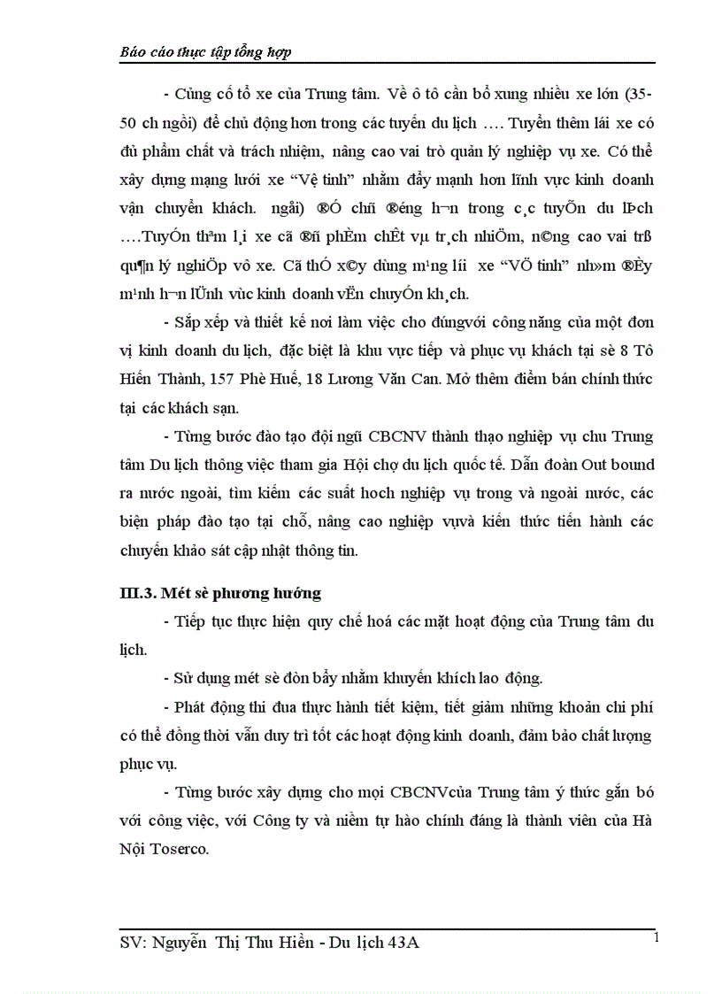 image for page Báo cáo thực tập tổng hợp tại Công ty Du lịch Dịch vụ Hà Nội Toserco