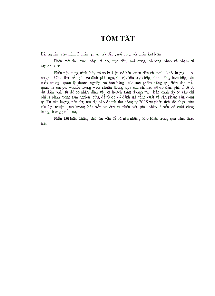image for page Phân tích mối quan hệ giữa chi phí khối lượng lợi nhuận tại công ty cổ phần dược phẩm an giang