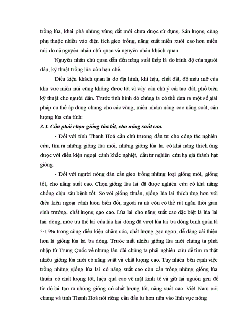image for page Vận dụng một số phương pháp thống kê phân tích tình sản xuất lúa của tỉnh Thanh Hoá giai đoạn 1995 2005 1