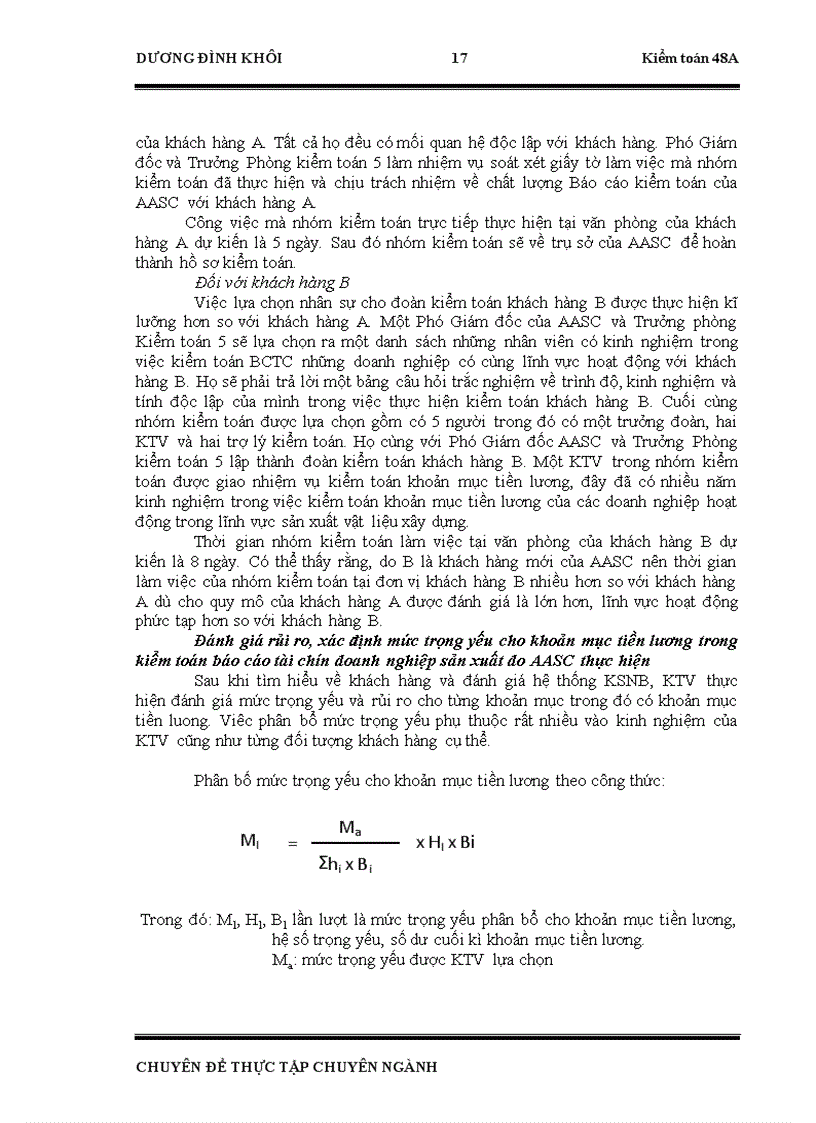 image for page Hoàn thiện kiểm toán khoản mục tiền lương trong kiểm toán BCTC doanh nghiệp sản xuất do Công ty TNHH Dịch vụ Tư Vấn Tài chính Kế toán và Kiểm toán AASC thực hiện 1