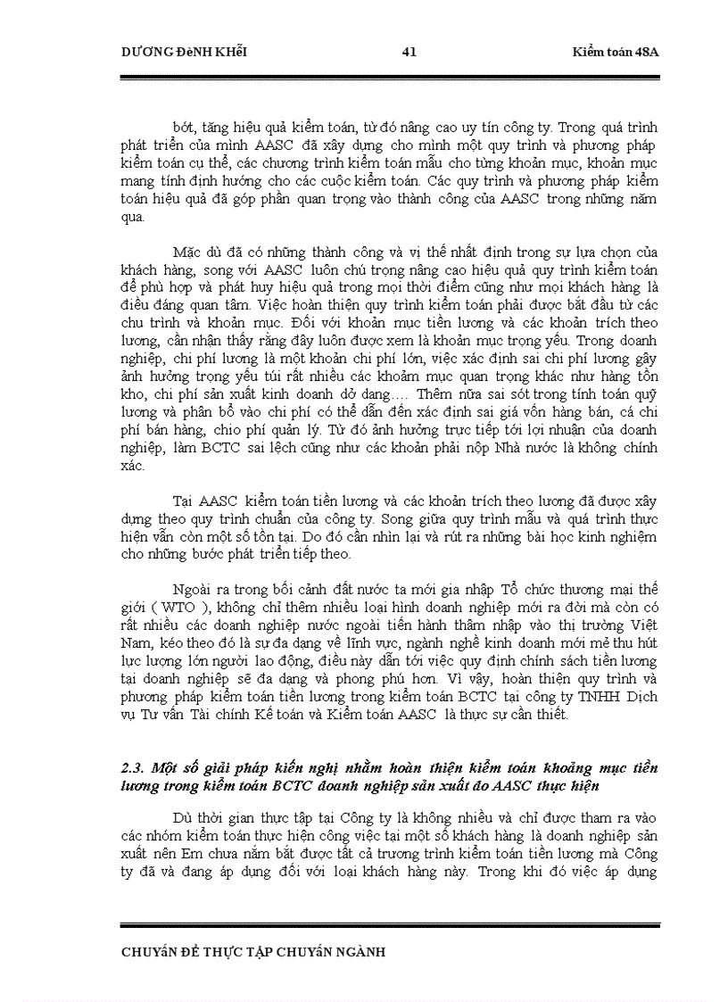 image for page Hoàn thiện kiểm toán khoản mục tiền lương trong kiểm toán BCTC doanh nghiệp sản xuất do Công ty TNHH Dịch vụ Tư Vấn Tài chính Kế toán và Kiểm toán AASC thực hiện 1