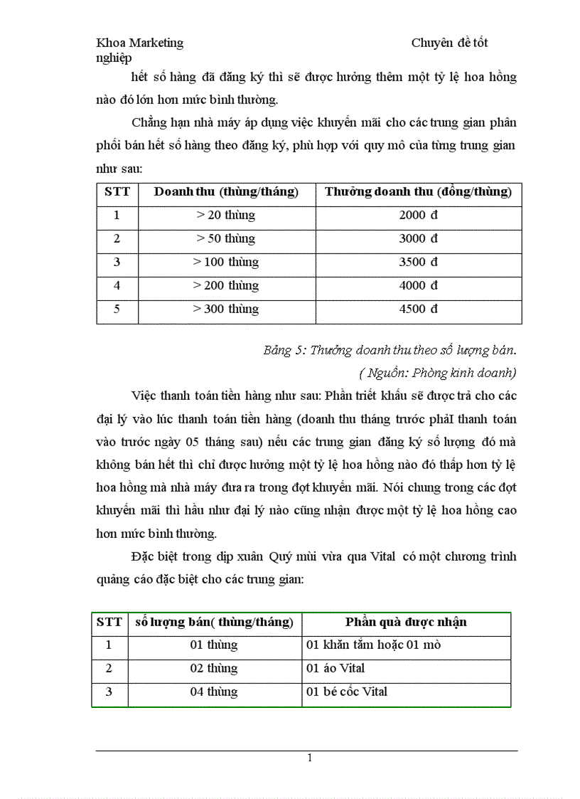 image for page Chính sách xúc tiến hỗn hợp cho sản phẩm nước khoáng Vital của công ty SXKDXNK Bình Minh tại các tỉnh phía bắc 1