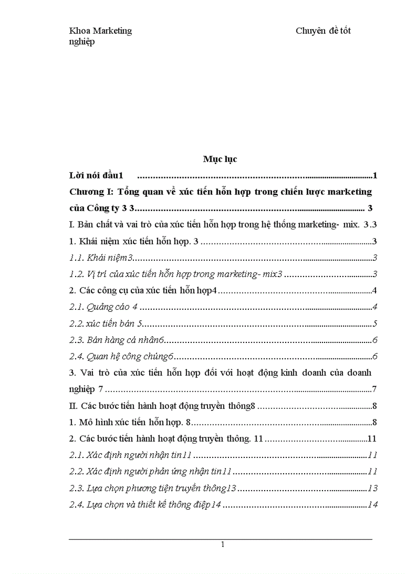 image for page Chính sách xúc tiến hỗn hợp cho sản phẩm nước khoáng Vital của công ty SXKDXNK Bình Minh tại các tỉnh phía bắc 1