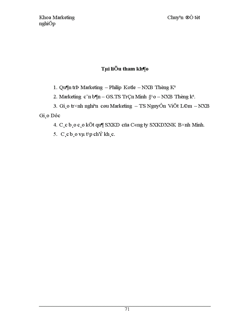 image for page Chính sách xúc tiến hỗn hợp cho sản phẩm nước khoáng Vital của công ty SXKDXNK Bình Minh tại các tỉnh phía bắc 1