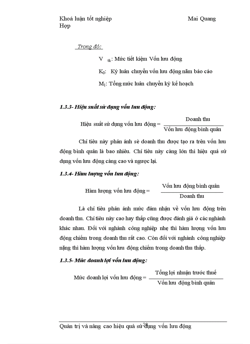 image for page Quản trị và nâng cao hiệu quả sử dụng vốn lưu động tại Công ty Vật tư kỹ thuật Xi măng 1