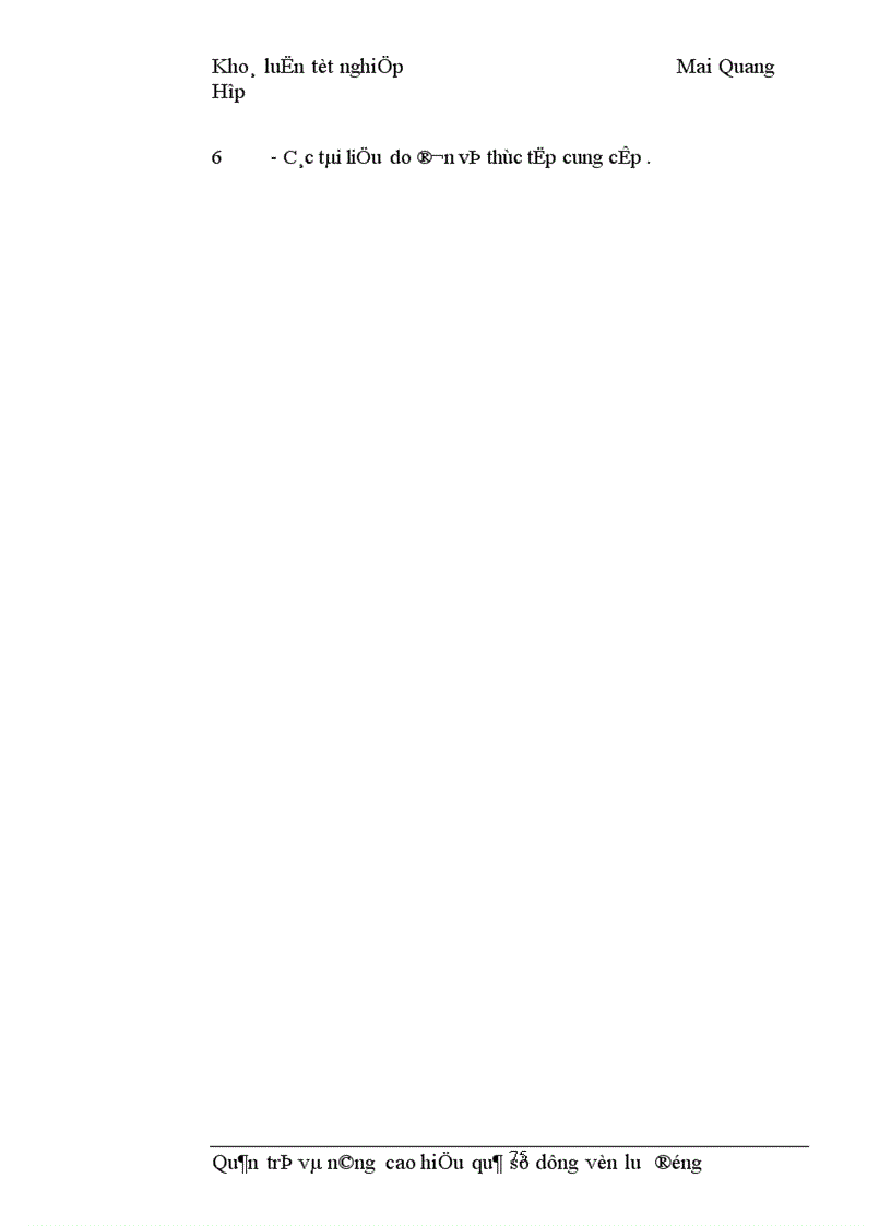 image for page Quản trị và nâng cao hiệu quả sử dụng vốn lưu động tại Công ty Vật tư kỹ thuật Xi măng 1