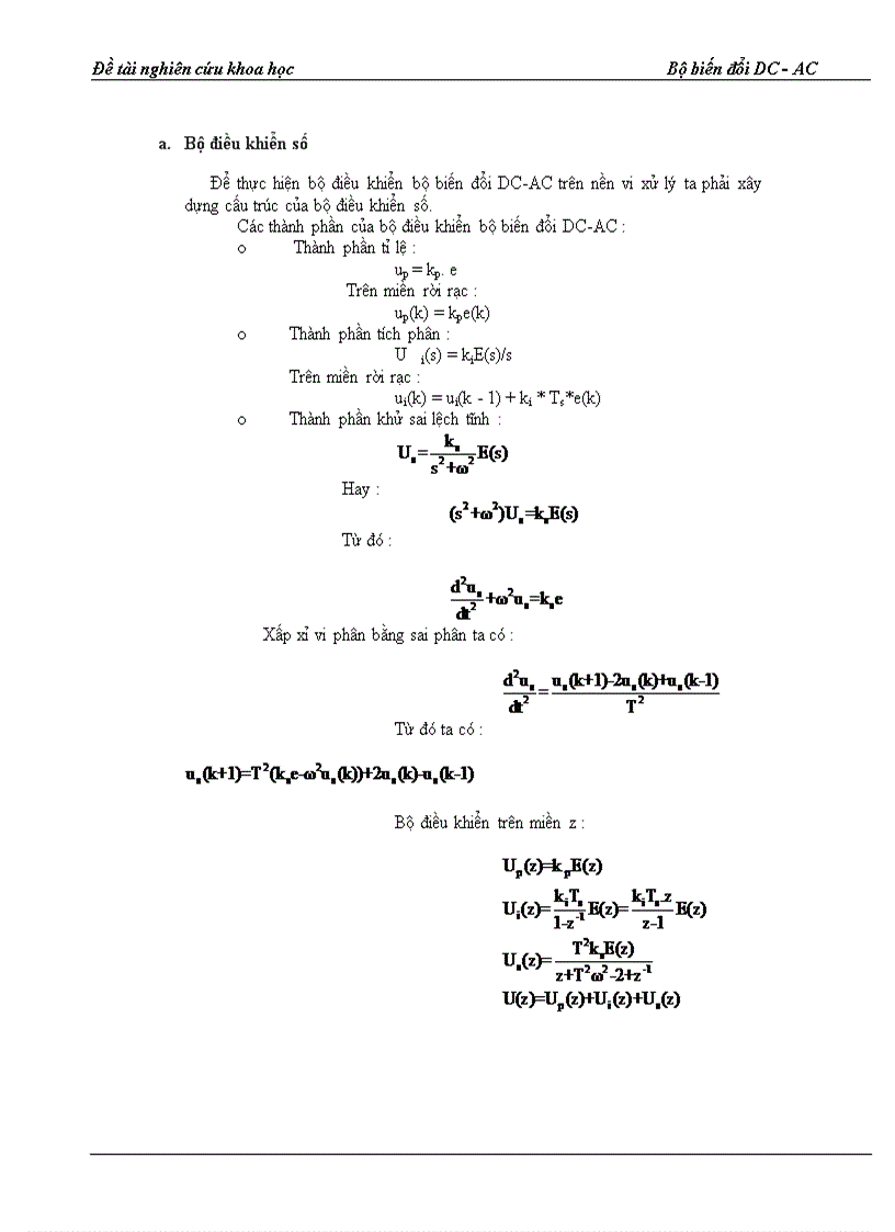 image for page Nghiên cứu nguyên lý điều khiển và thực hiện bộ biến đổi DC AC Tóm tắt Bộ biến đổi DC AC là thiết bị biến đổi năng lượng của các nguồn một chiều thành năng lượng điện xoay chiều cung cấp cho các tải tiêu thụ điện