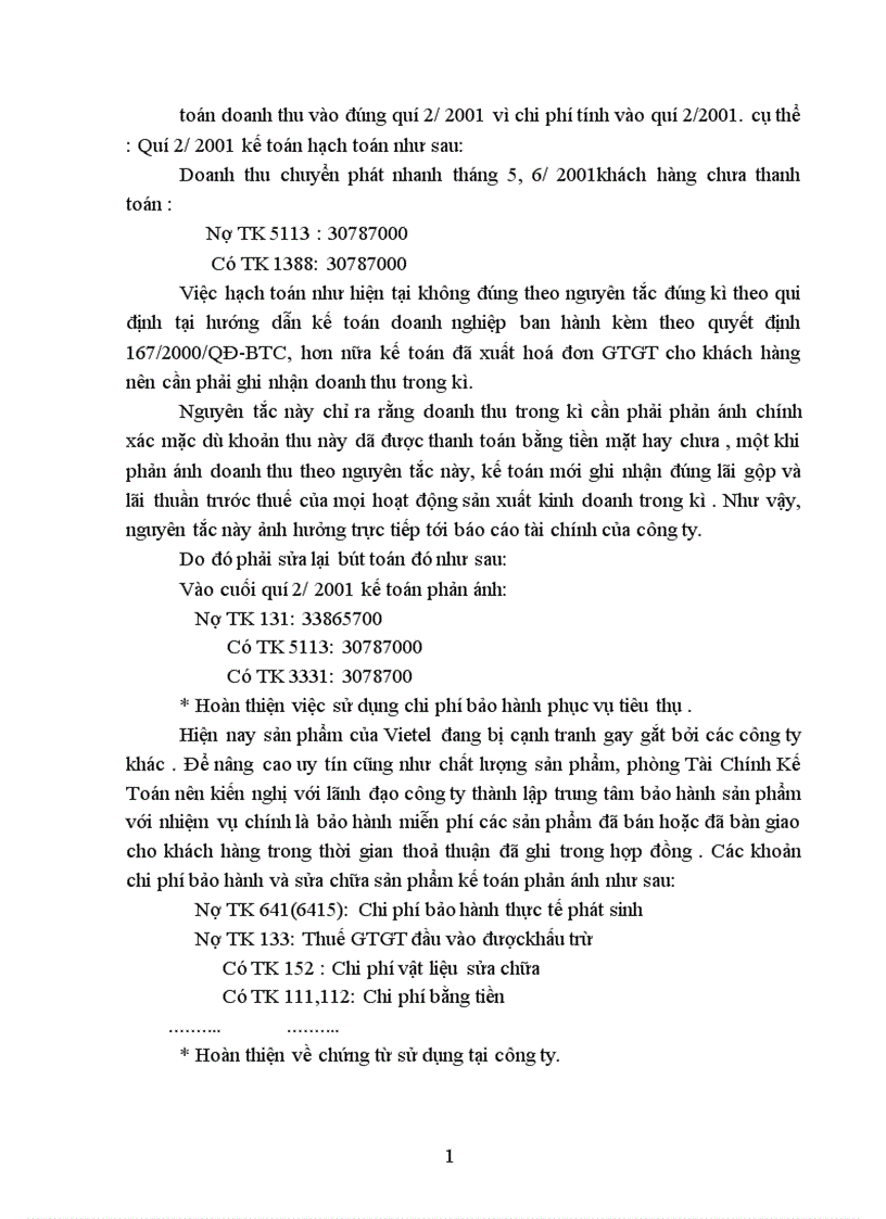 image for page Hoàn thiện hạch toán tiêu thụ và xác định kết quả tiêu thụ tại Công ty điện tử viễn thông quân đôị 1