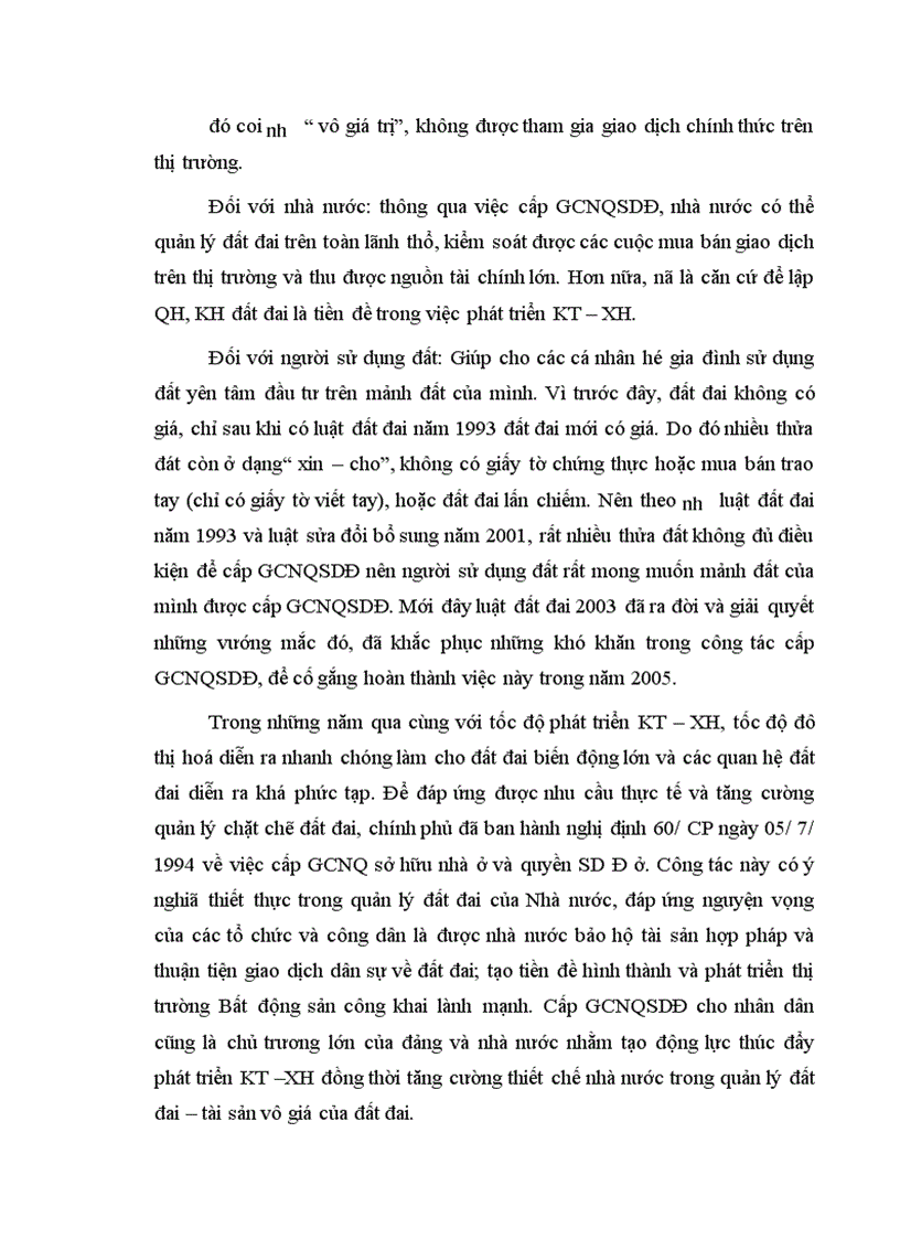 image for page Cơ sở khoa khọc của việc cấp giấychứng nhận quyền sử dụng đất cho hộ gia đình cá nhân đang sử dụng đất 1