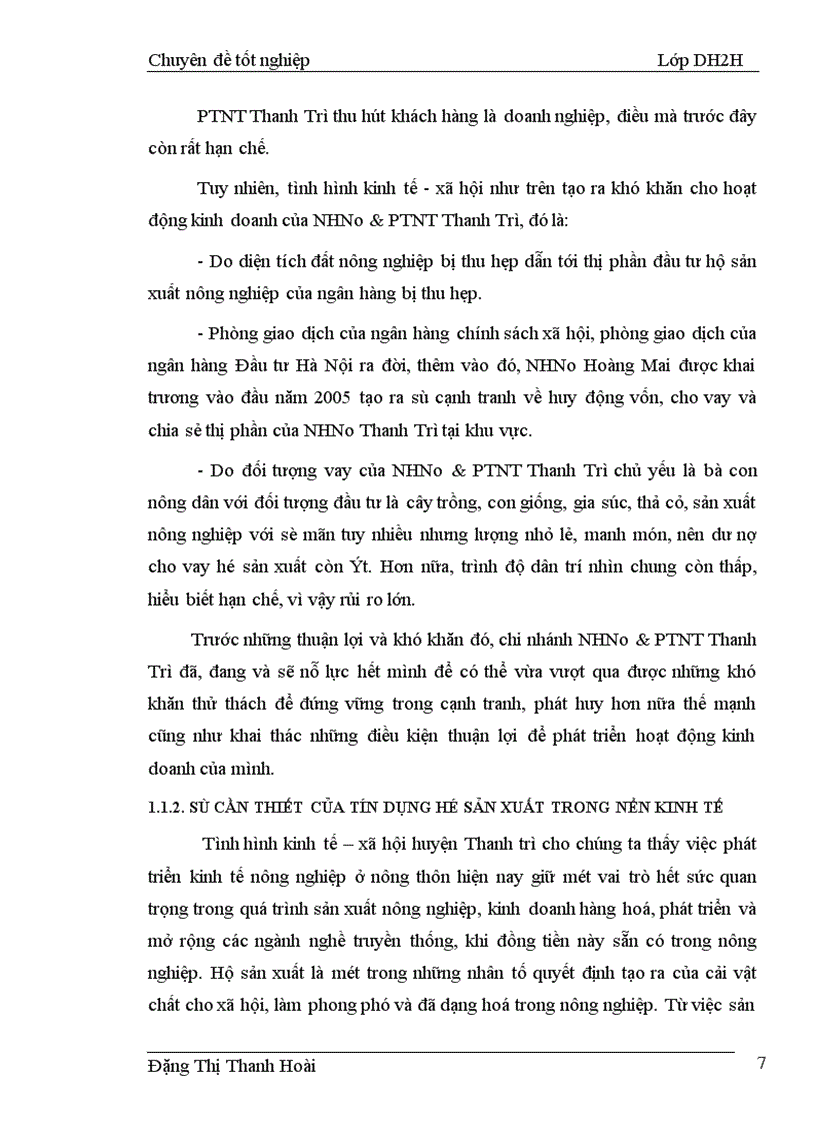 image for page Một số giải pháp nhằm nâng cao hiệu quả cho vay hộ sản xuất tại Ngân hàng nông nghiệp và Phát triển nông thôn huyện Thanh Trì 1