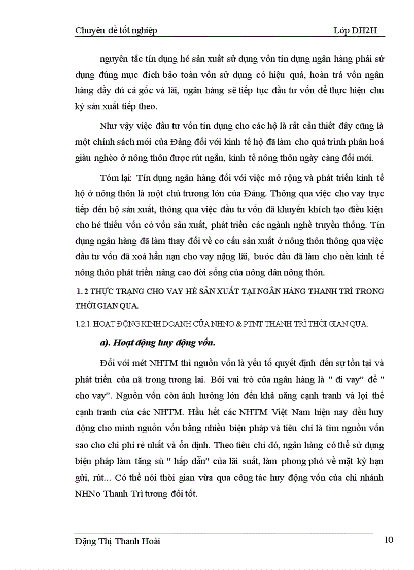 image for page Một số giải pháp nhằm nâng cao hiệu quả cho vay hộ sản xuất tại Ngân hàng nông nghiệp và Phát triển nông thôn huyện Thanh Trì 1