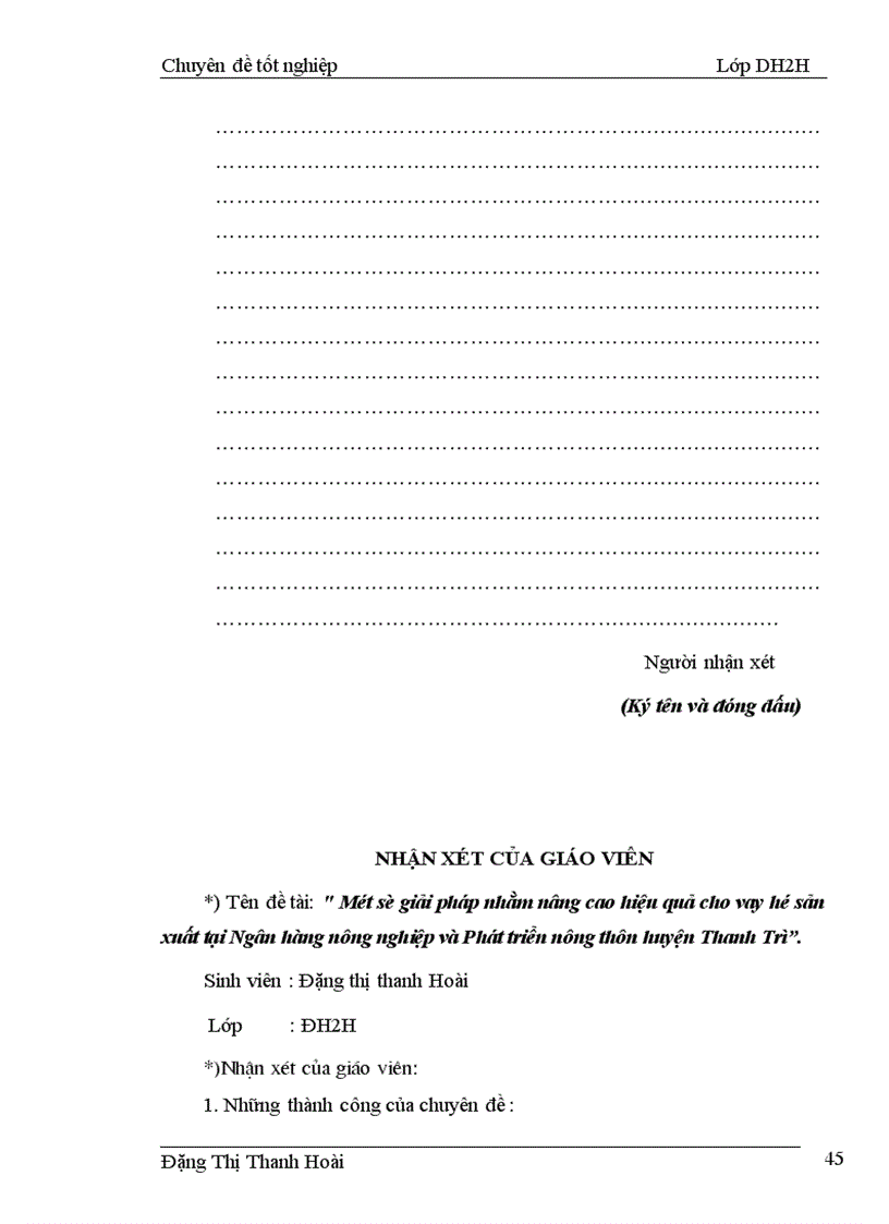 image for page Một số giải pháp nhằm nâng cao hiệu quả cho vay hộ sản xuất tại Ngân hàng nông nghiệp và Phát triển nông thôn huyện Thanh Trì 1