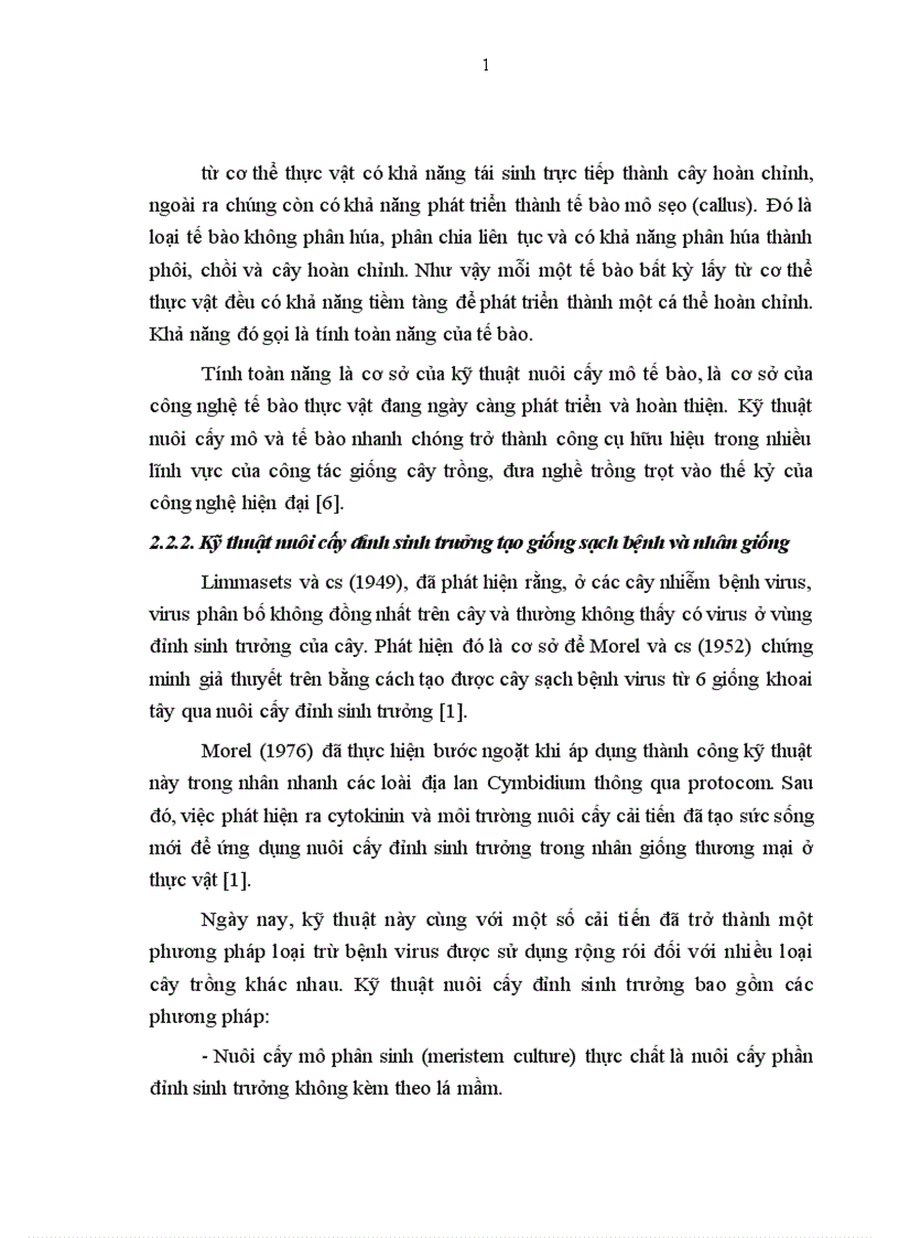 image for page Nghiên cứu nhân nhanh giống khoai môn Caladium esculentum Hort bằng kỹ thuật nuôi cấy mô tế bào thực vật